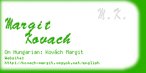 margit kovach business card