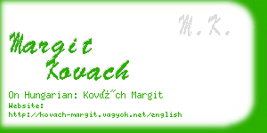 margit kovach business card